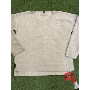 Henriette Steffensen Copenhagen Sweater Womens Medium Gray Fleece Soft Cozy